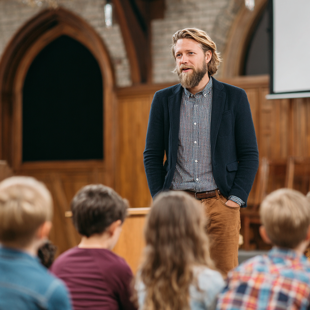 Pastor Speaking at Church Pastor Speaking at Church